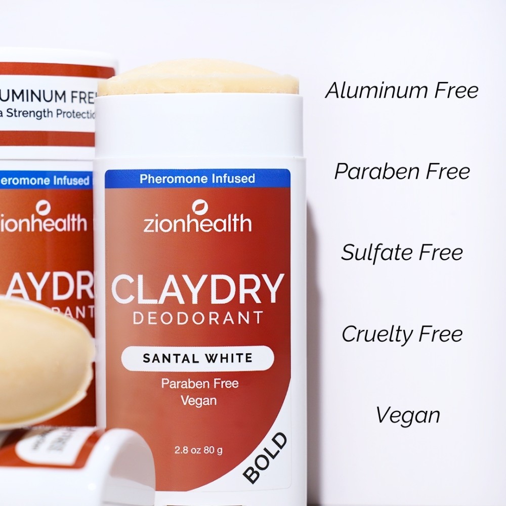 CLAYDRY™ BOLD Santal White Aluminum-Free Natural Deodorant